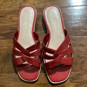 Red crock style sandals